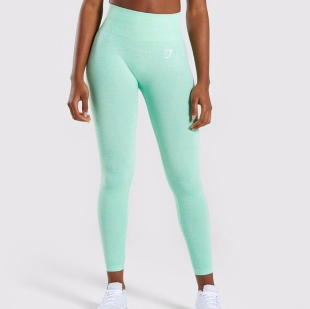 Gymshark Vital Seamless Leggings - Mint Green - Size Small (Approx)